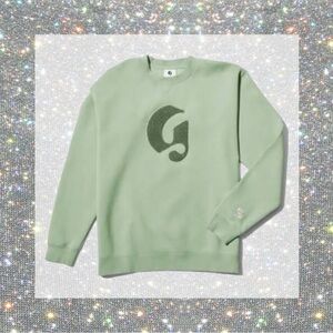 Glossier LE Boston Crewneck Sweatshirt in Green size XS NEW!!!